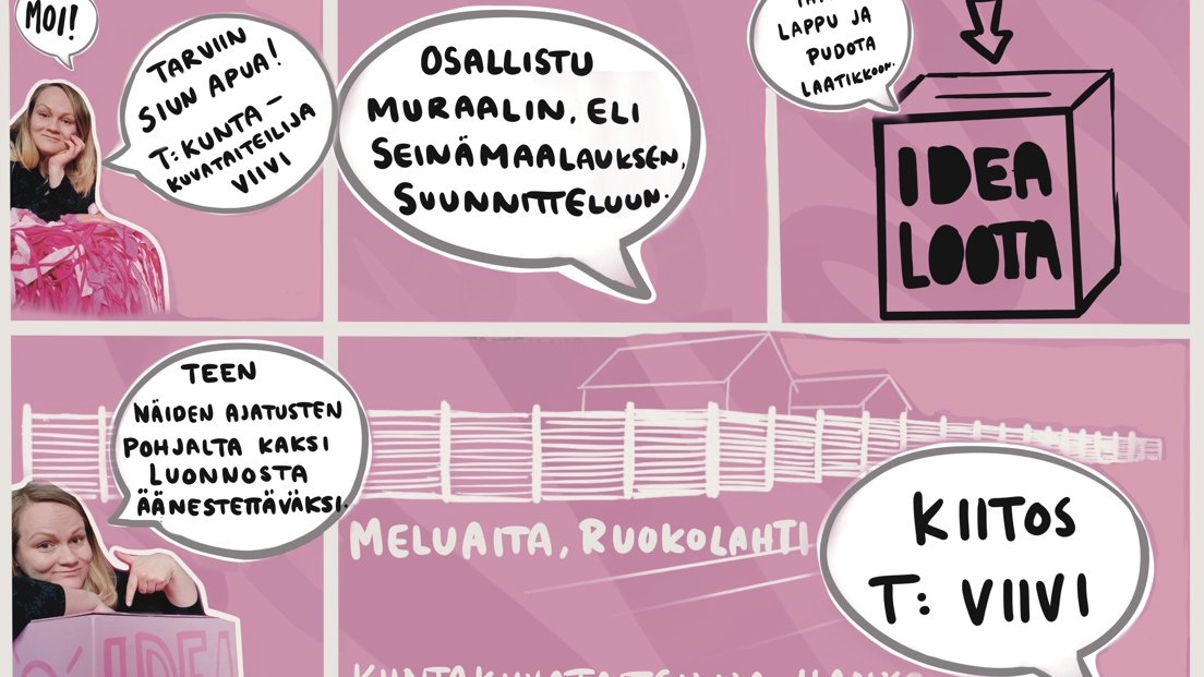 sarjakuva pappilanlahden muraalin ideakilpailusta